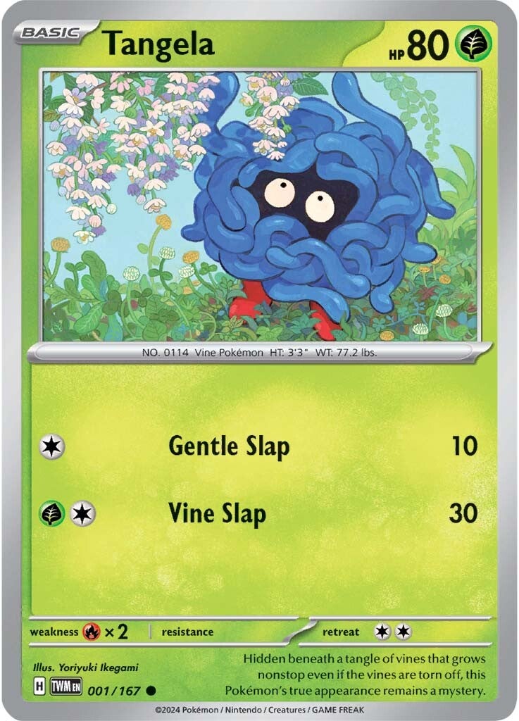 001/167 Tangela - SCARLET AND VIOLET: TWILIGHT MASQUERADE - Pokemon Single Card