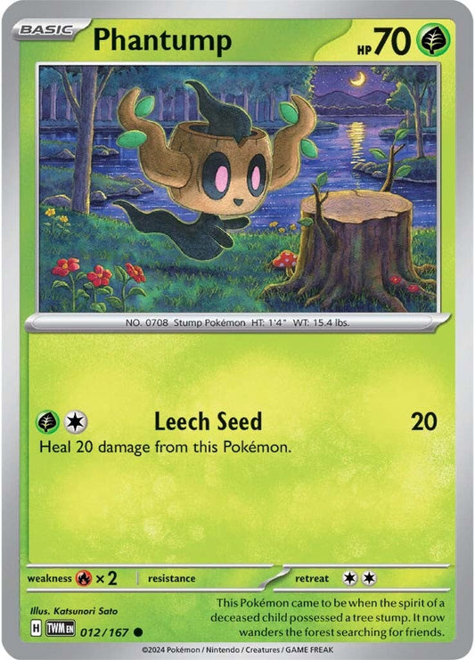 012/167 Phantump - SCARLET AND VIOLET: TWILIGHT MASQUERADE - Pokemon Single Card