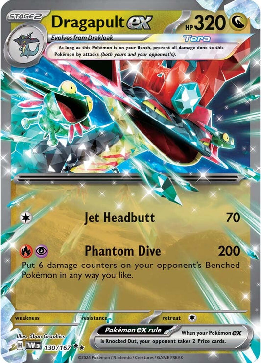 130/167 Dragapult ex - SCARLET AND VIOLET: TWILIGHT MASQUERADE - Pokemon Single Card