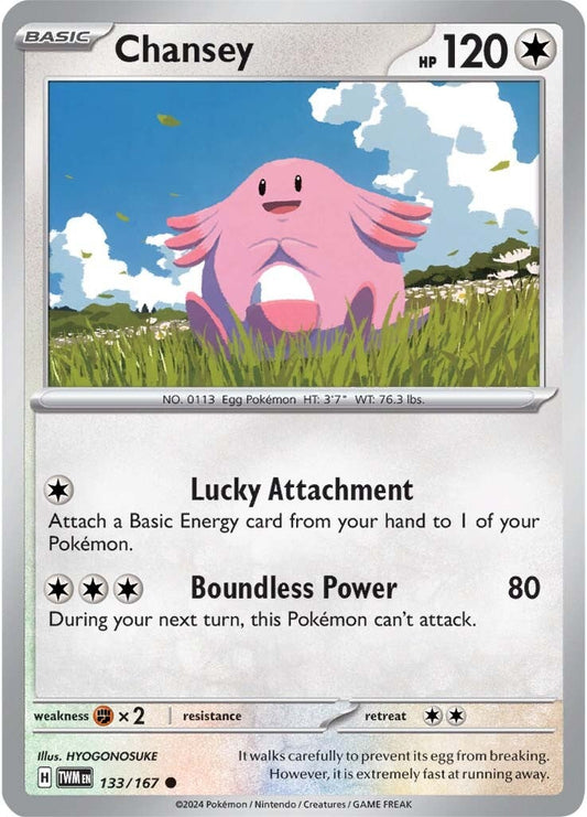 133/167 Chansey - SCARLET AND VIOLET: TWILIGHT MASQUERADE - Pokemon Single Card