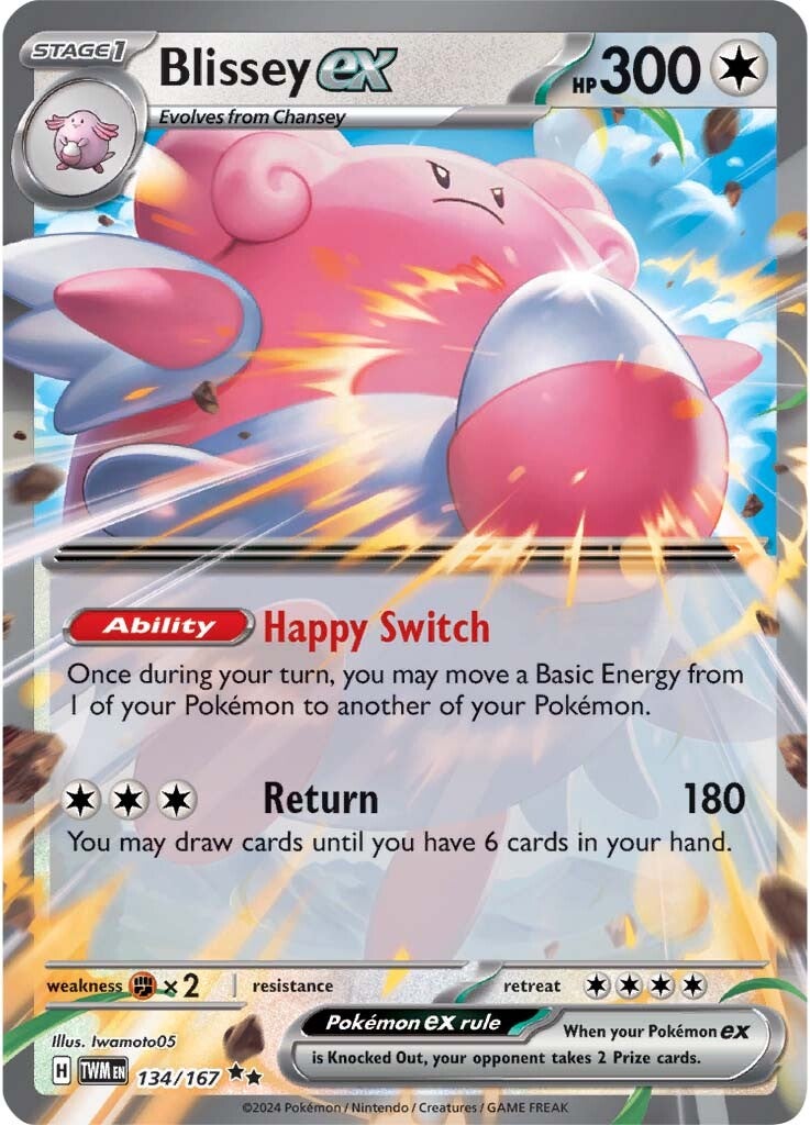 134/167 Blissey ex - SCARLET AND VIOLET: TWILIGHT MASQUERADE - Pokemon Single Card