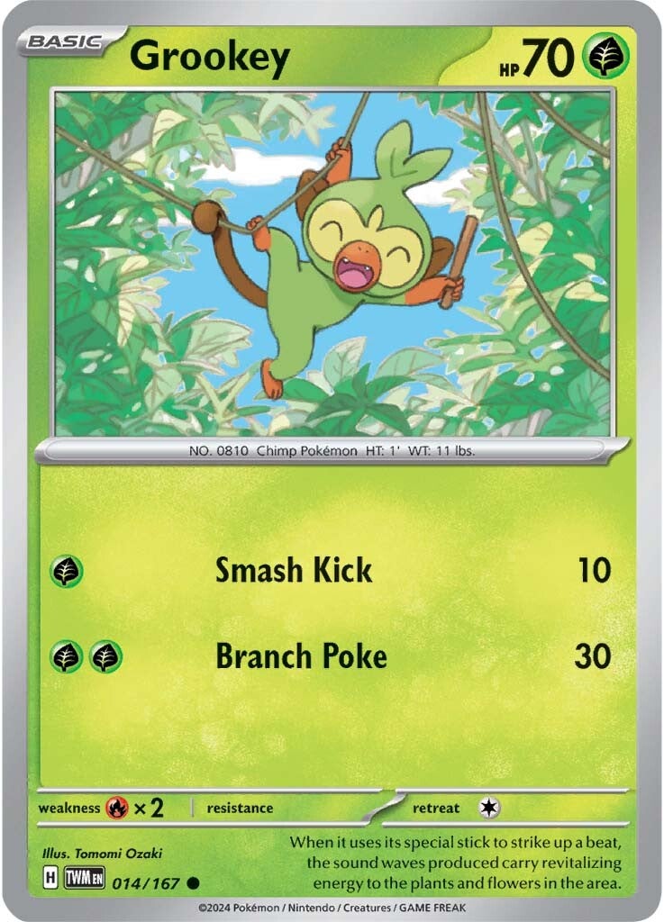 014/167 Grookey - SCARLET AND VIOLET: TWILIGHT MASQUERADE - Pokemon Single Card