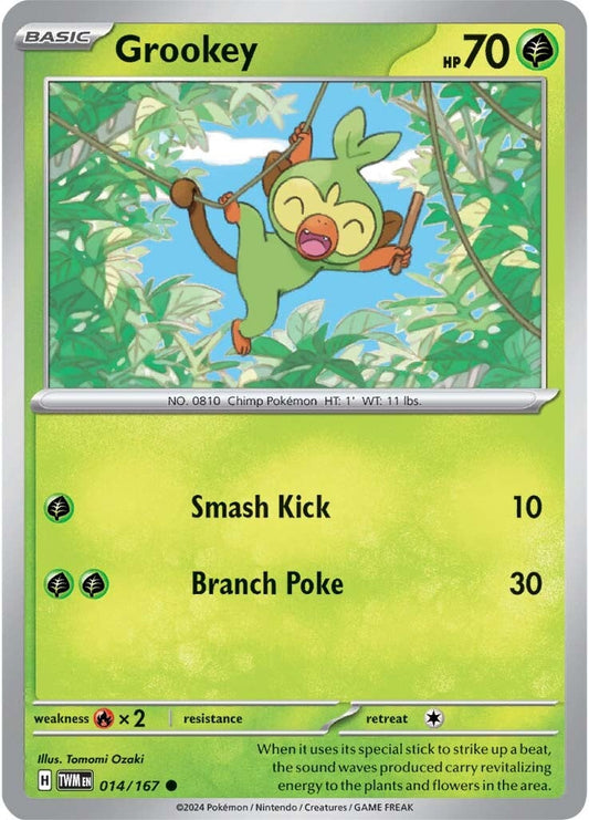 014/167 Grookey - SCARLET AND VIOLET: TWILIGHT MASQUERADE - Pokemon Single Card