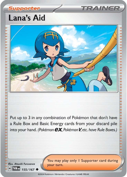 155/167 Lana's Aid - SCARLET AND VIOLET: TWILIGHT MASQUERADE - Pokemon Single Card