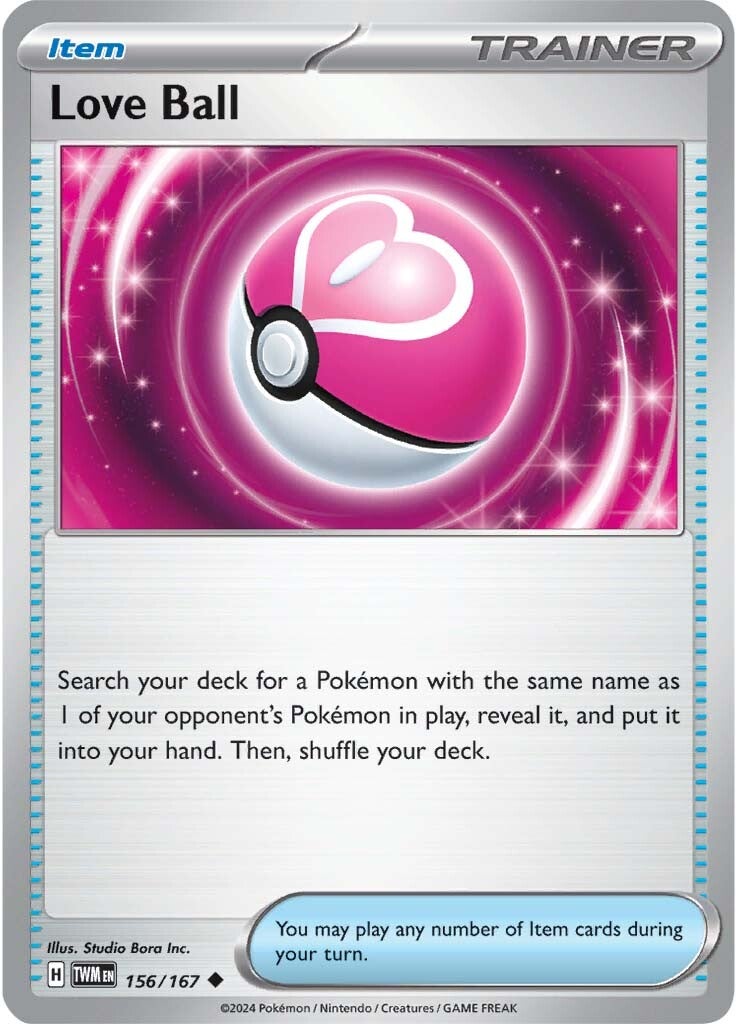 156/167 Love Ball - SCARLET AND VIOLET: TWILIGHT MASQUERADE - Pokemon Single Card