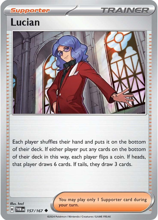 157/167 Lucian - SCARLET AND VIOLET: TWILIGHT MASQUERADE - Pokemon Single Card