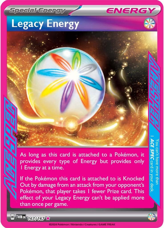 167/167 Legacy Energy - SCARLET AND VIOLET: TWILIGHT MASQUERADE - Pokemon Single Card