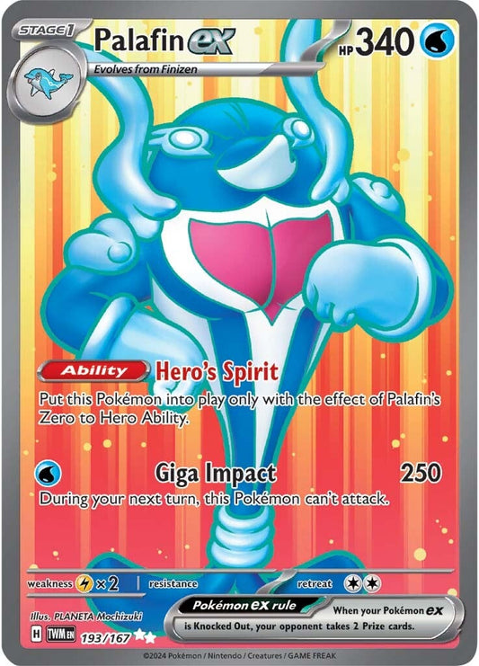 193/167 Palafin ex FULL ART - SCARLET AND VIOLET: TWILIGHT MASQUERADE - Pokemon Single Card