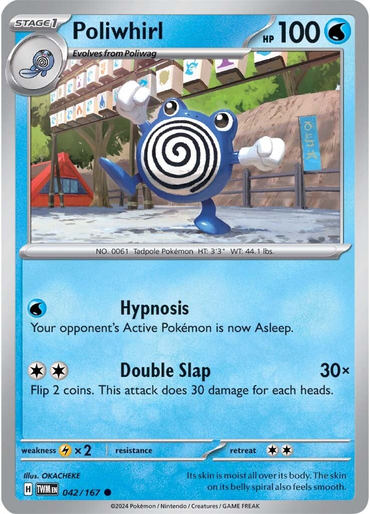 042/167 Poliwhirl - SCARLET AND VIOLET: TWILIGHT MASQUERADE - Pokemon Single Card