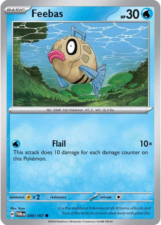 049/167 Feebas - SCARLET AND VIOLET: TWILIGHT MASQUERADE - Pokemon Single Card