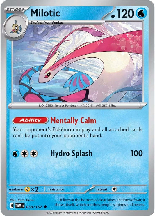 050/167 Milotic - SCARLET AND VIOLET: TWILIGHT MASQUERADE - Pokemon Single Card