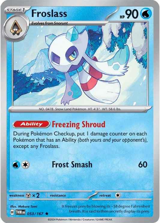 053/167 Froslass - SCARLET AND VIOLET: TWILIGHT MASQUERADE - Pokemon Single Card