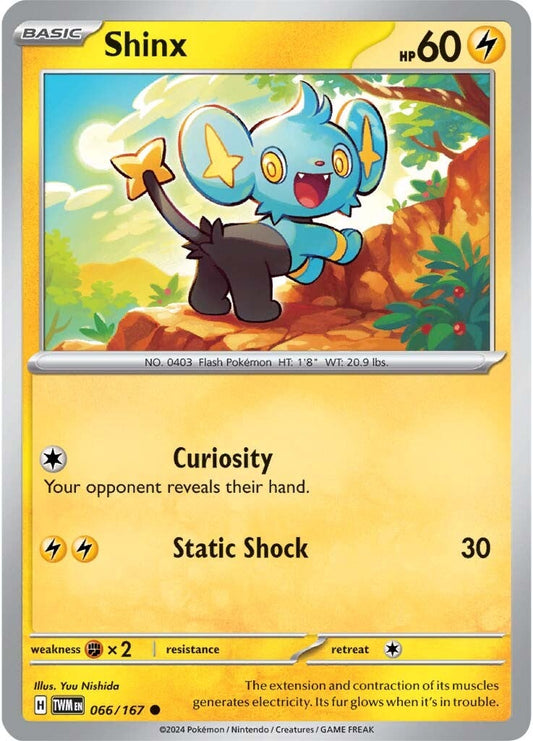 066/167 Shinx - SCARLET AND VIOLET: TWILIGHT MASQUERADE - Pokemon Single Card