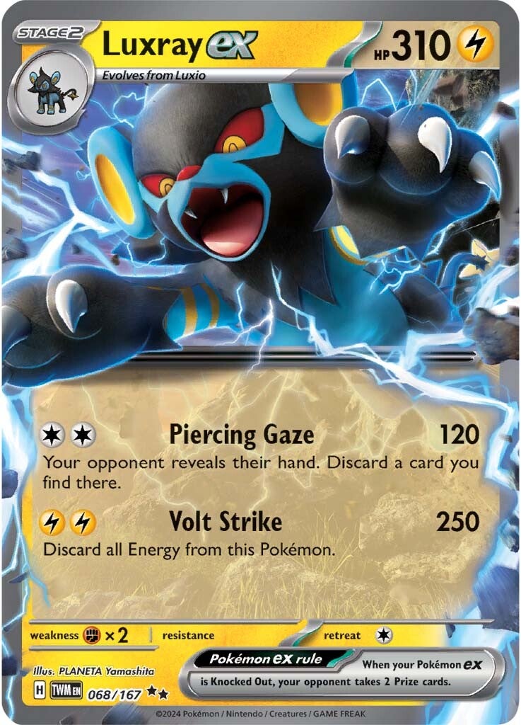 068/167 Luxray ex - SCARLET AND VIOLET: TWILIGHT MASQUERADE - Pokemon Single Card