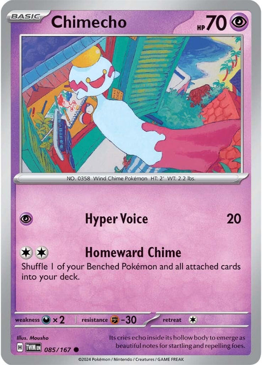 085/167 Chimecho - SCARLET AND VIOLET: TWILIGHT MASQUERADE - Pokemon Single Card