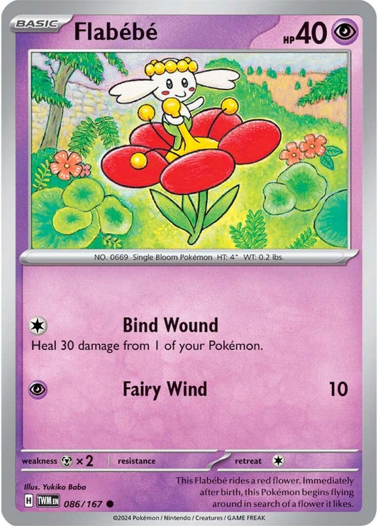 086/167 Flabébé - SCARLET AND VIOLET: TWILIGHT MASQUERADE - Pokemon Single Card