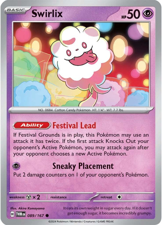 089/167 Swirlix - SCARLET AND VIOLET: TWILIGHT MASQUERADE - Pokemon Single Card