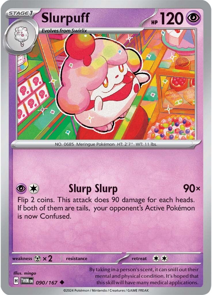 090/167 Slurpuff - SCARLET AND VIOLET: TWILIGHT MASQUERADE - Pokemon Single Card