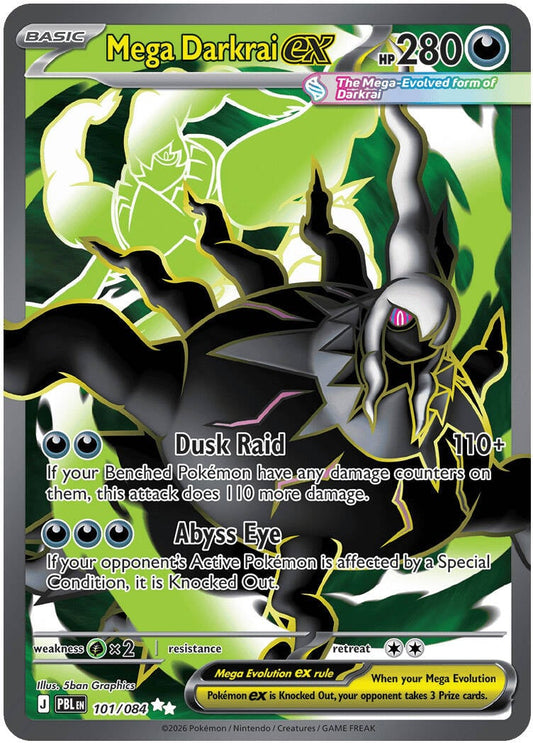 Mega Darkrai ex 101/084 - POKEMON MEGA EVOLUTION: PITCH BLACK - Pokemon Single Card