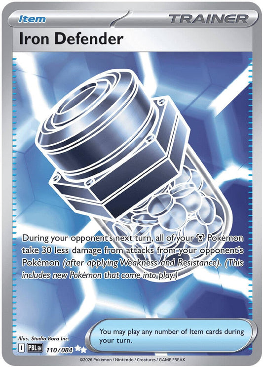 Iron Defender 110/084 - POKEMON MEGA EVOLUTION: PITCH BLACK - Pokemon Single Card