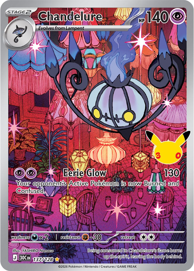 Chandelure 137/128 - POKEMON: 30TH CELEBRATION - Pokemon Single Card