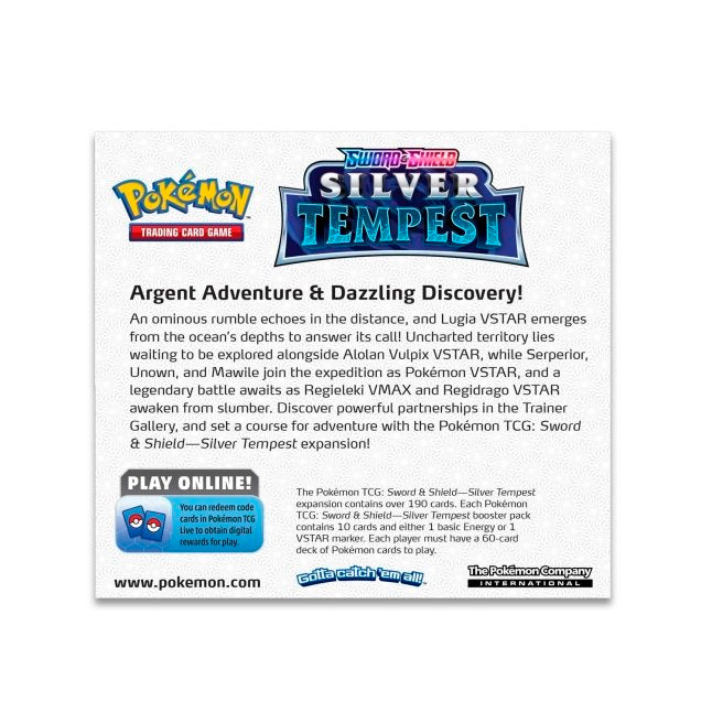 Sword & Shield 12 - Silver Tempest Booster Display Box (36 Packs)