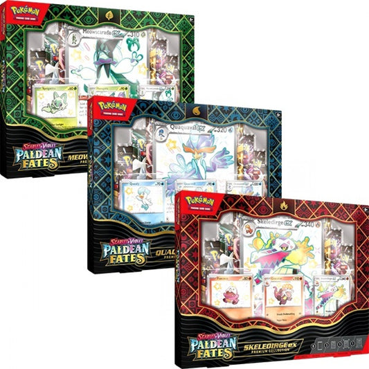 Pokemon Paldean Fates Premium Collection - ALL 3 VARIANTS (Quaquaval, Skeledirge, Meowscarada)