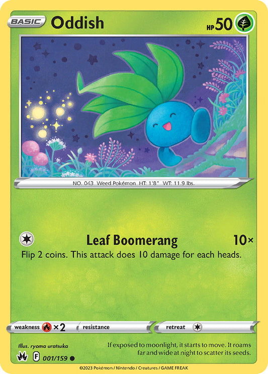 Oddish 001/159 - POKEMON SWORD & SHIELD: CROWN ZENITH - Pokemon Single Card
