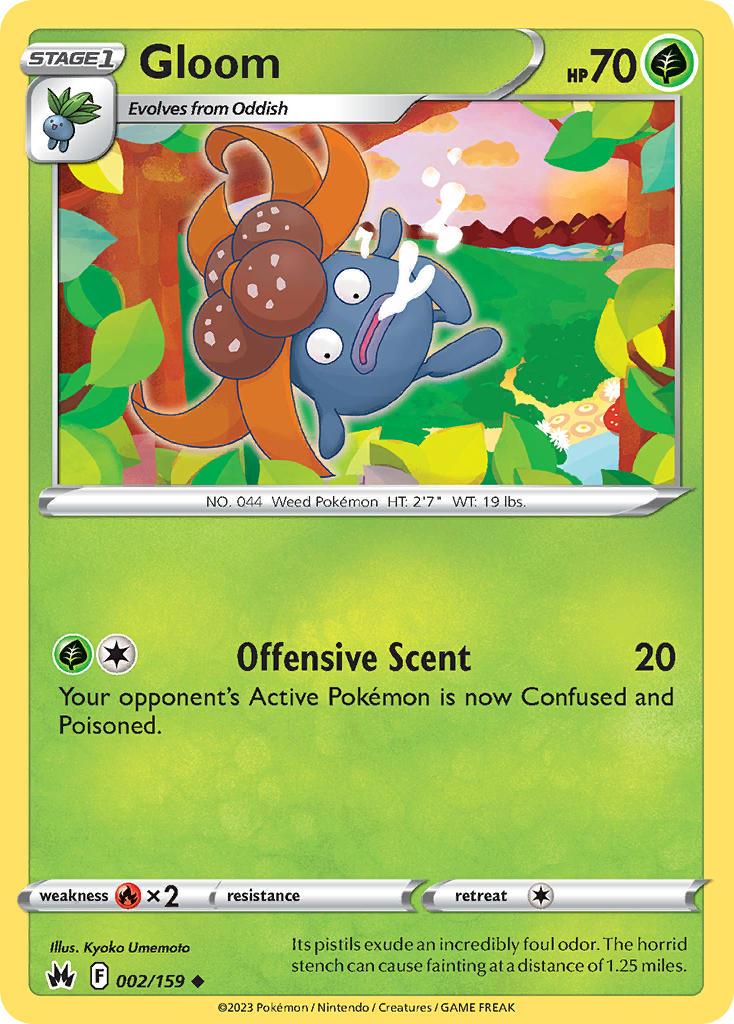 Gloom 002/159 - POKEMON SWORD & SHIELD: CROWN ZENITH - Pokemon Single Card