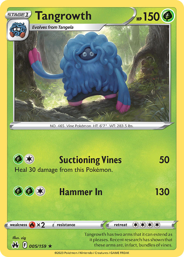 Tangrowth 005/159 - POKEMON SWORD & SHIELD: CROWN ZENITH - Pokemon Single Card