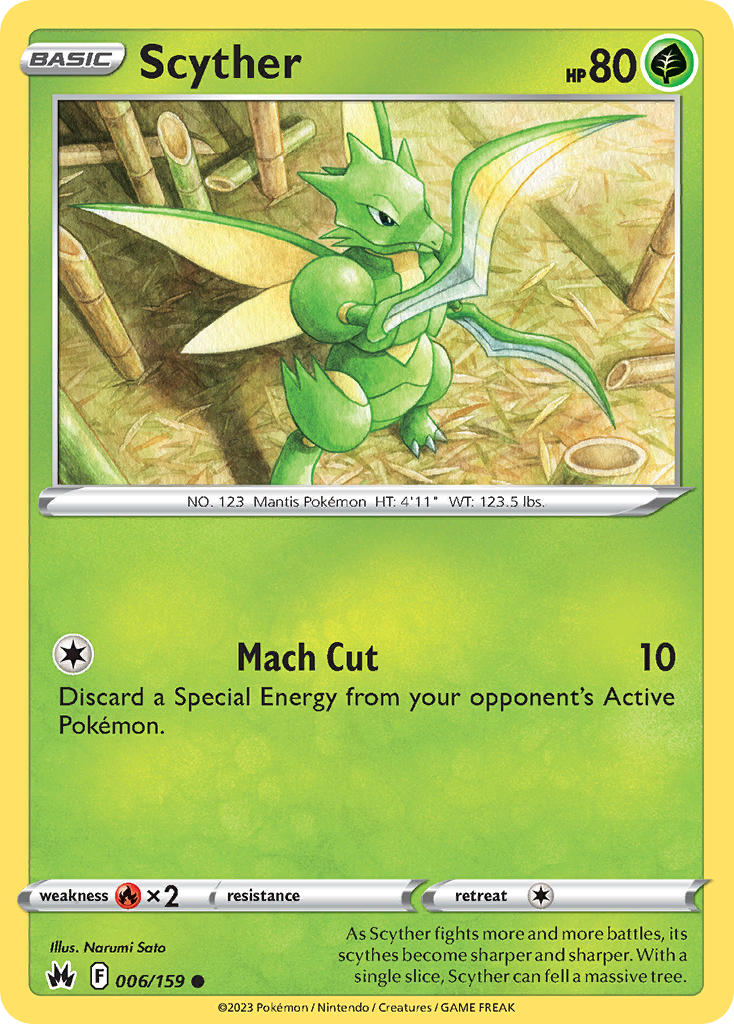 Scyther 006/159 - POKEMON SWORD & SHIELD: CROWN ZENITH - Pokemon Single Card