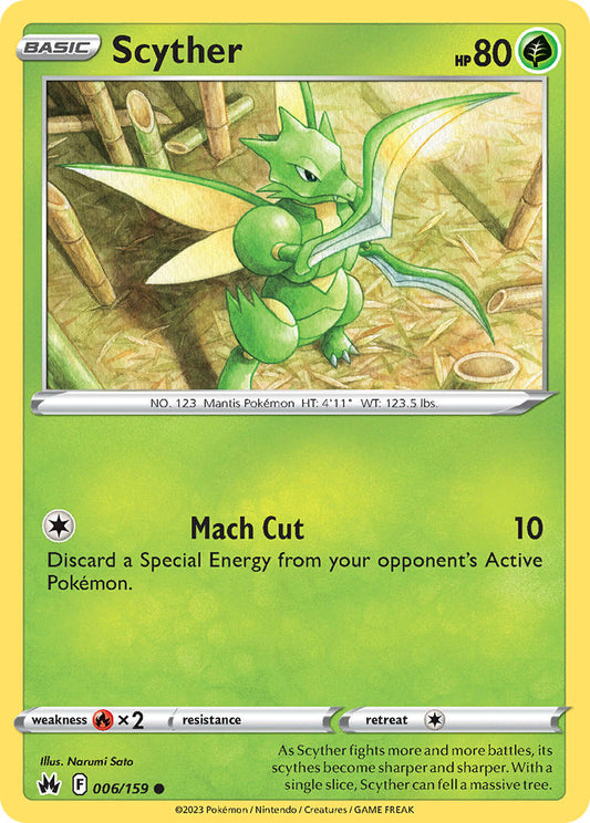 Scyther 006/159 - POKEMON SWORD & SHIELD: CROWN ZENITH - Pokemon Single Card