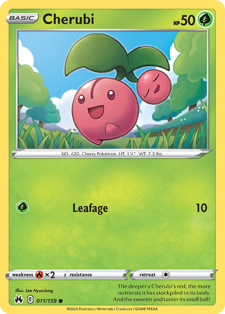 Cherubi 011/159 - POKEMON SWORD & SHIELD: CROWN ZENITH - Pokemon Single Card