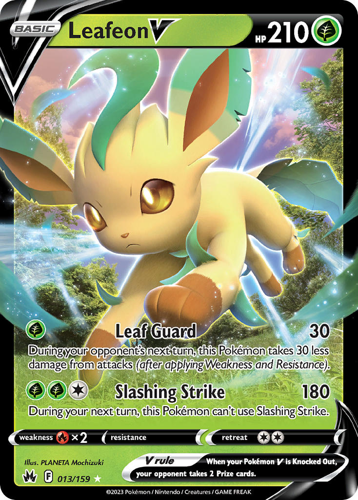 Leafeon V 013/159 - POKEMON SWORD & SHIELD: CROWN ZENITH