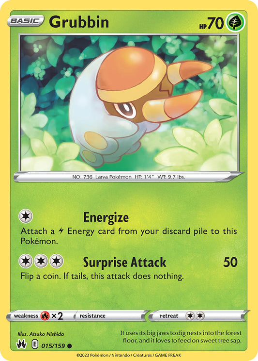 Grubbin 015/159 - POKEMON SWORD & SHIELD: CROWN ZENITH - Pokemon Single Card