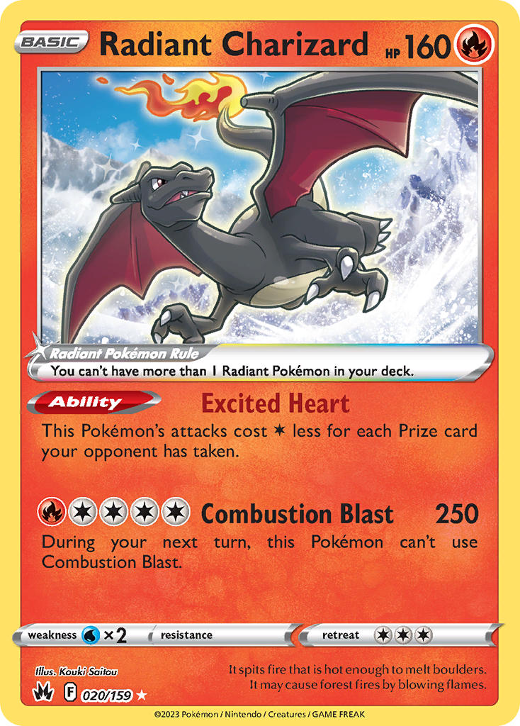 Radiant Charizard 020/159 - POKEMON SWORD & SHIELD: CROWN ZENITH