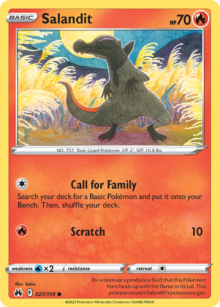 Salandit 027/159 - POKEMON SWORD & SHIELD: CROWN ZENITH
