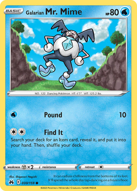 Galarian Mr. Mime 030/159 - POKEMON SWORD & SHIELD: CROWN ZENITH