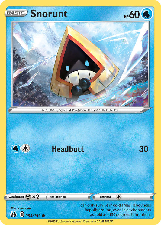 Snorunt 034/159 - POKEMON SWORD & SHIELD: CROWN ZENITH