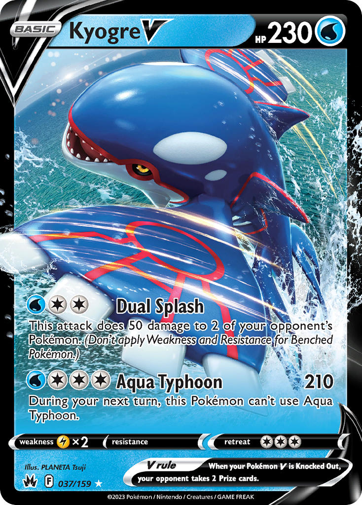 Kyogre V 037/159 - POKEMON SWORD & SHIELD: CROWN ZENITH