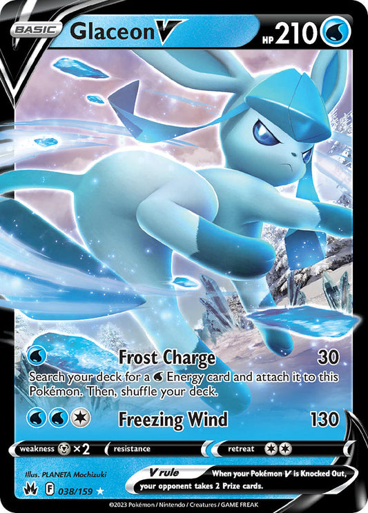 Glaceon V 038/159 - POKEMON SWORD & SHIELD: CROWN ZENITH