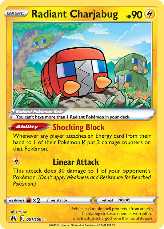Radiant Charjabug 051/159 - POKEMON SWORD & SHIELD: CROWN ZENITH
