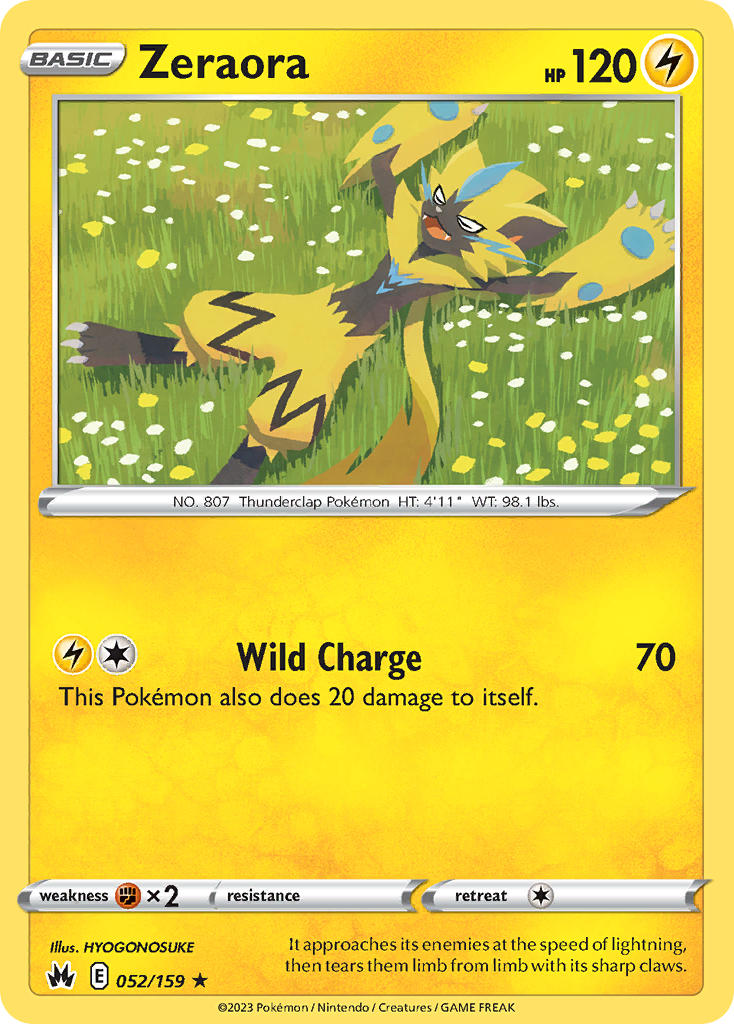 Zeraora 052/159 - POKEMON SWORD & SHIELD: CROWN ZENITH