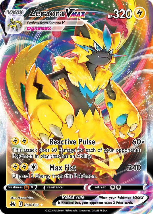 Zeraora VMAX 054/159 - POKEMON SWORD & SHIELD: CROWN ZENITH
