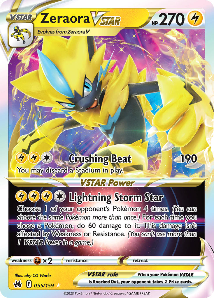 Zeraora VSTAR 055/159 - POKEMON SWORD & SHIELD: CROWN ZENITH