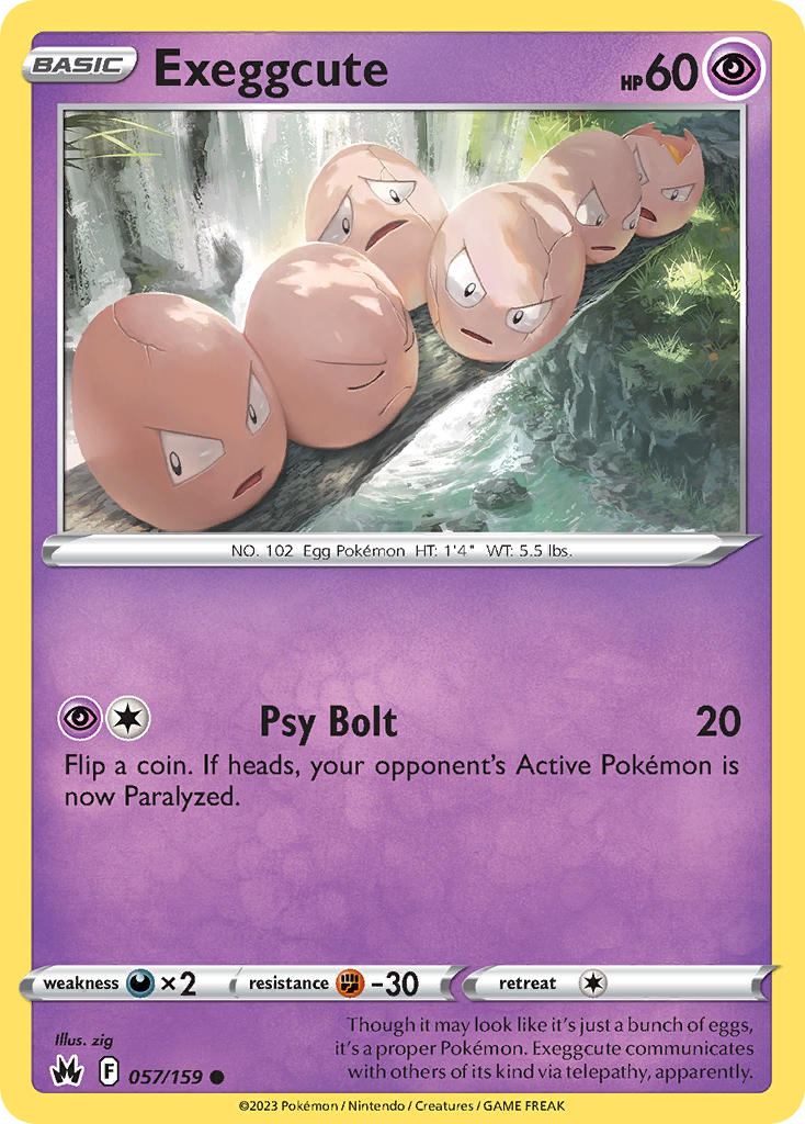 Exeggcute 057/159 - POKEMON SWORD & SHIELD: CROWN ZENITH