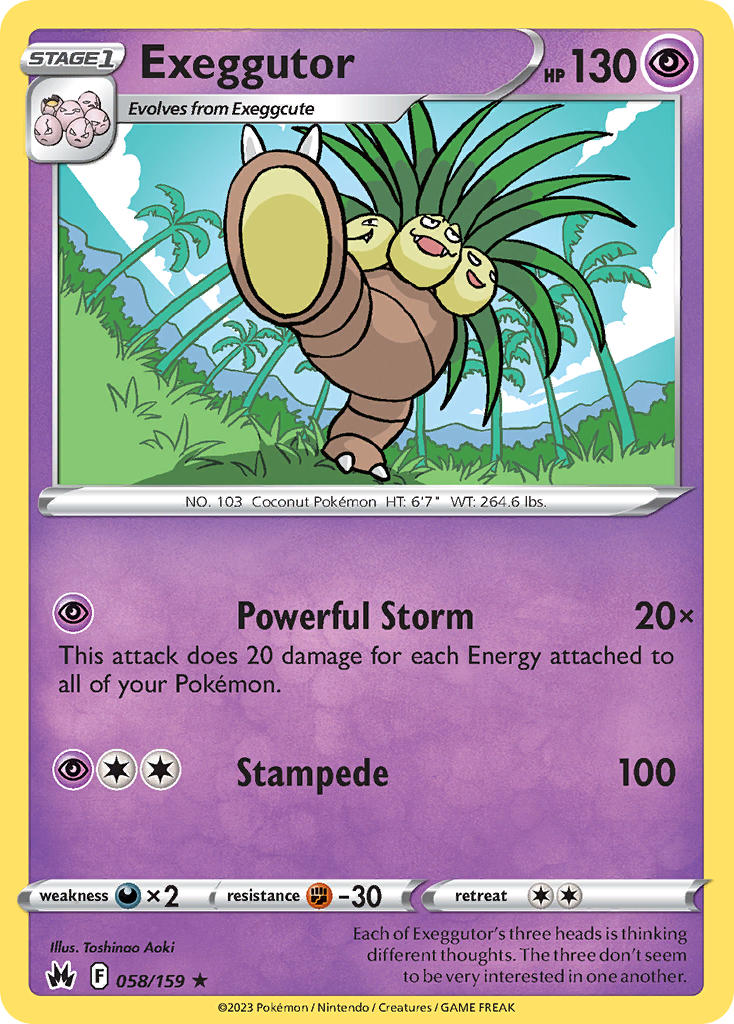 Exeggutor 058/159 - POKEMON SWORD & SHIELD: CROWN ZENITH