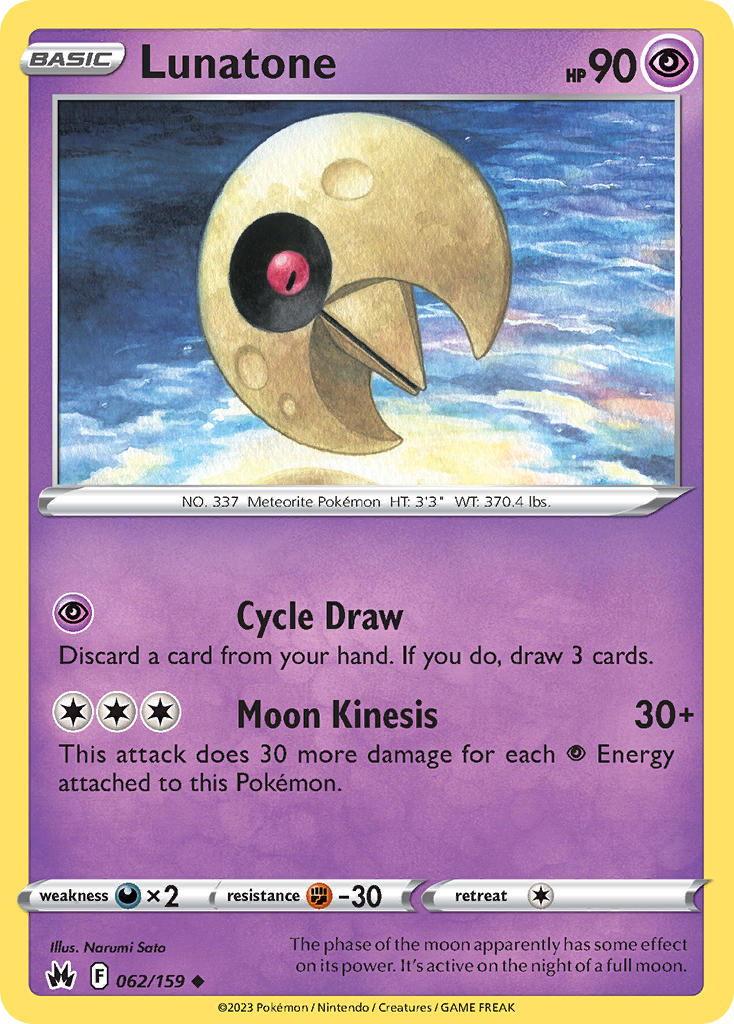 Lunatone 062/159 - POKEMON SWORD & SHIELD: CROWN ZENITH