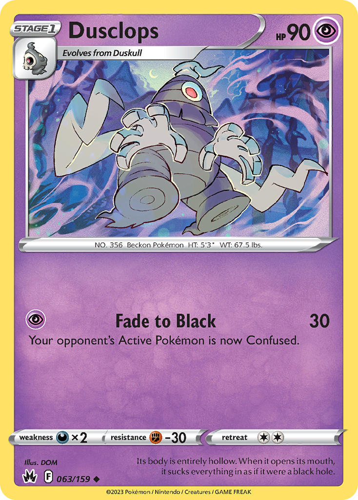 Dusclops 063/159 - POKEMON SWORD & SHIELD: CROWN ZENITH
