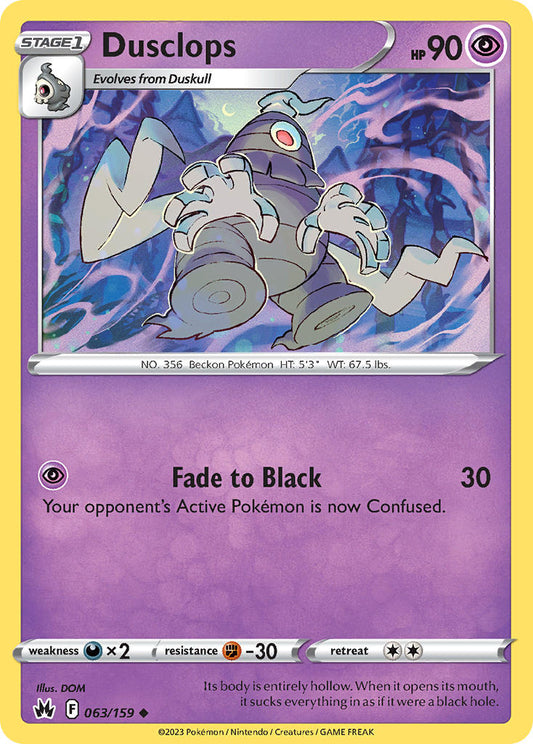 Dusclops 063/159 - POKEMON SWORD & SHIELD: CROWN ZENITH